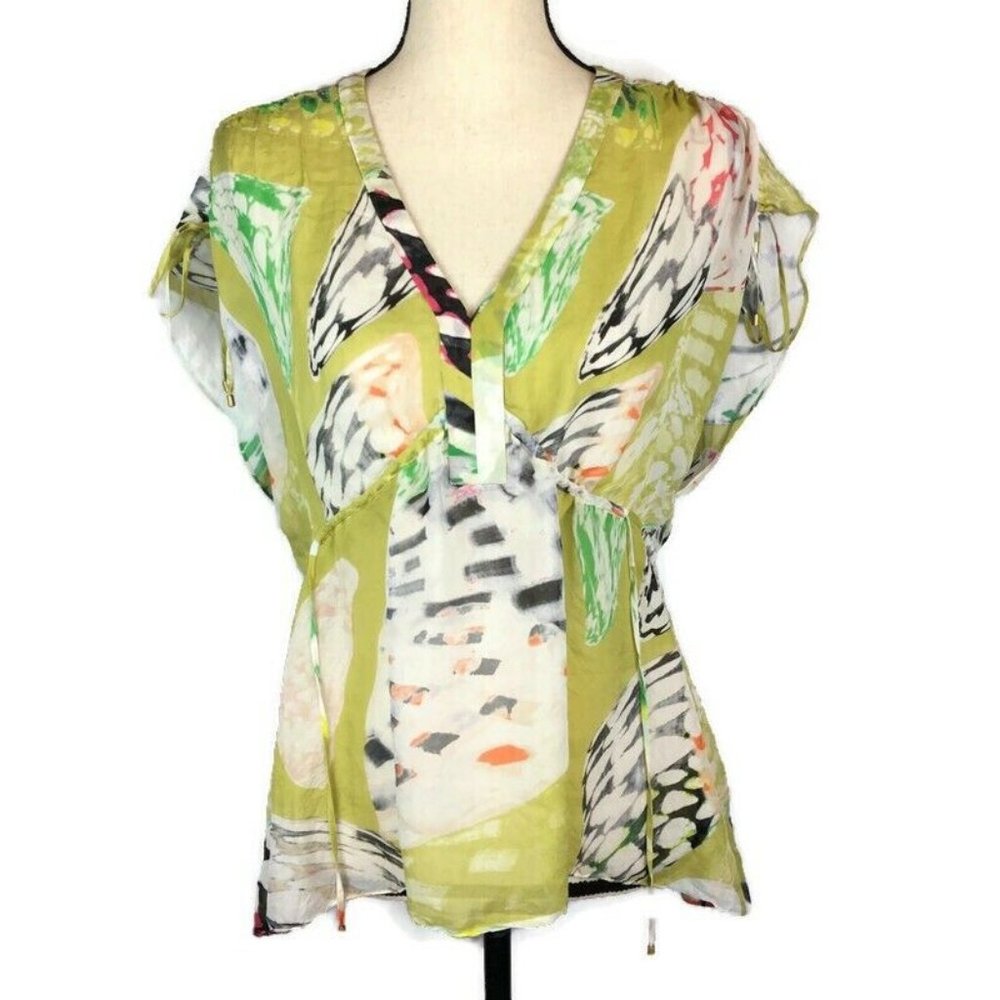 Leifsdottir Green Silk Blouse